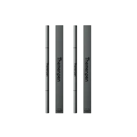 Men's Eyebrow & Beard Filler Pen - Coconut & Castor Oil Infused, Gentle, Waterproof, Long-Lasting, Sweat-Proof Brush Comb Applicator, Polished Flawless Blend, All Hairline Restore, Wax-Free Makeup Grooming Care