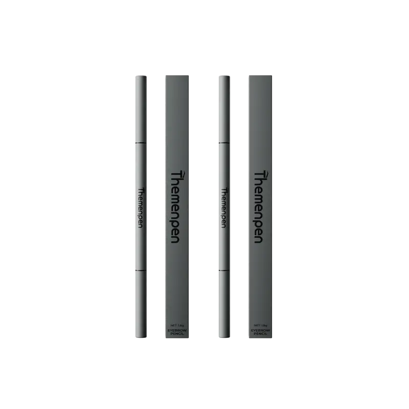 Men's Eyebrow & Beard Filler Pen - Coconut & Castor Oil Infused, Gentle, Waterproof, Long-Lasting, Sweat-Proof Brush Comb Applicator, Polished Flawless Blend, All Hairline Restore, Wax-Free Makeup Grooming Care