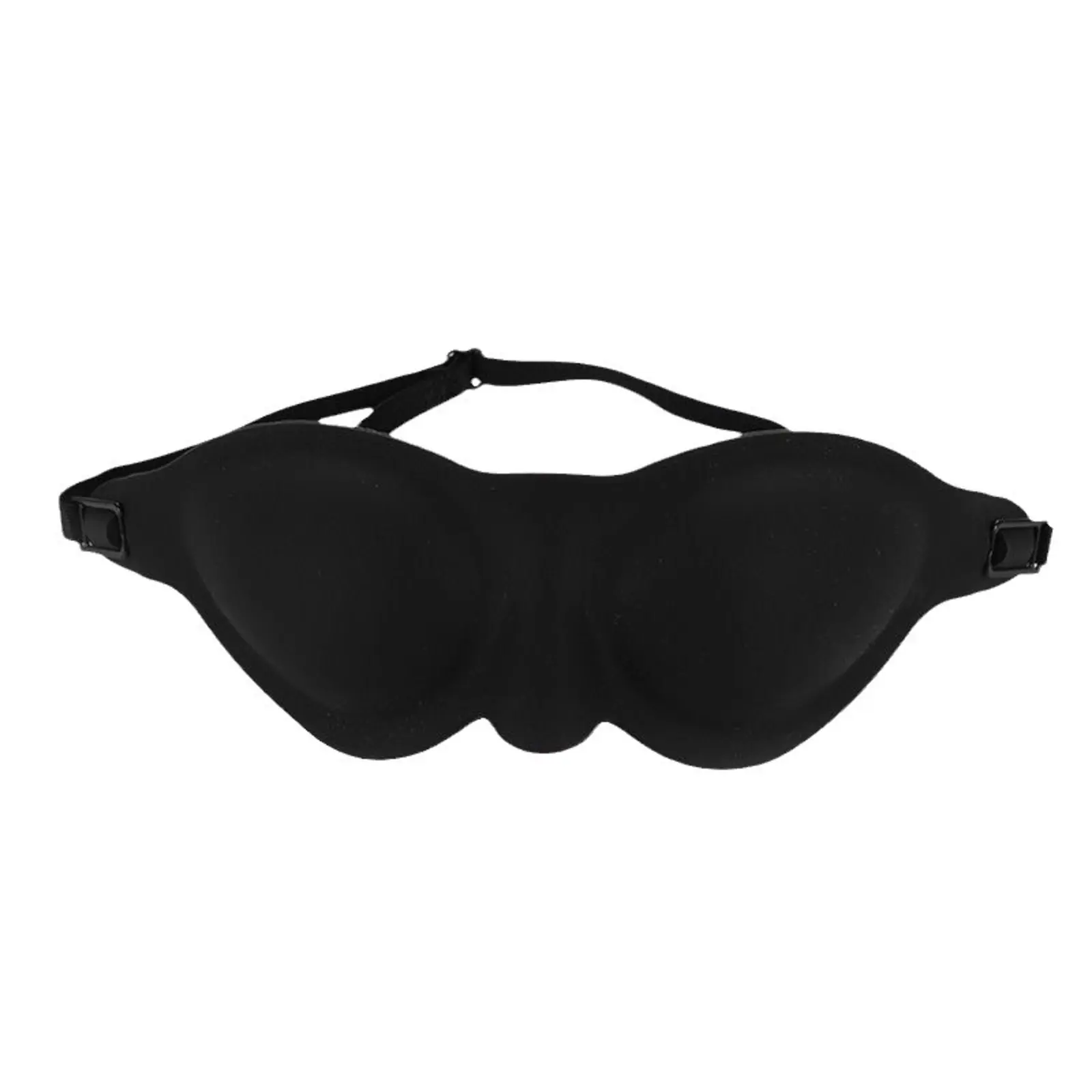 Moisture Chamber Sleep Mask for Dry Eyes, Reusable Silicone Eye Goggles with Adjustable Strap for Night Sleep, Black