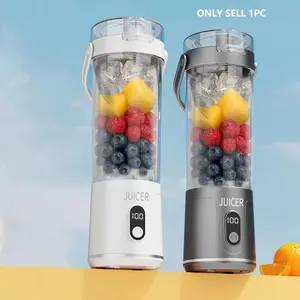 USB Rechargeable Portable Cordless Blender, Handheld Juicer with Display, Smoothies, Shakes and Fresh Fruit Drinks Juicer for Home, Office, Outdoor, Multifunctional Juicer, USB Rechargeable Blenders