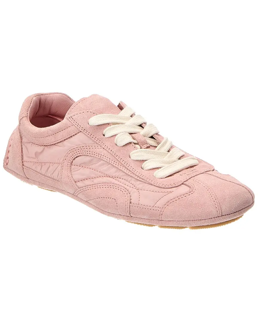 Prada Logo Suede & Nylon Sneaker