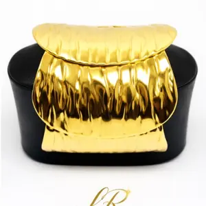 59 14K Laminated Gold Sculpted Statement Cuff Bracelet