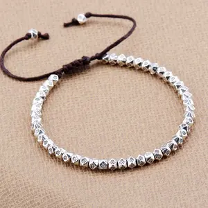 Tibetan Copper Beads Bracelet Protection Wealth Luck Bracelet Metal Beads Bracelet Healing Bracelet for Daily Use Handmade Valentine's Day Gift