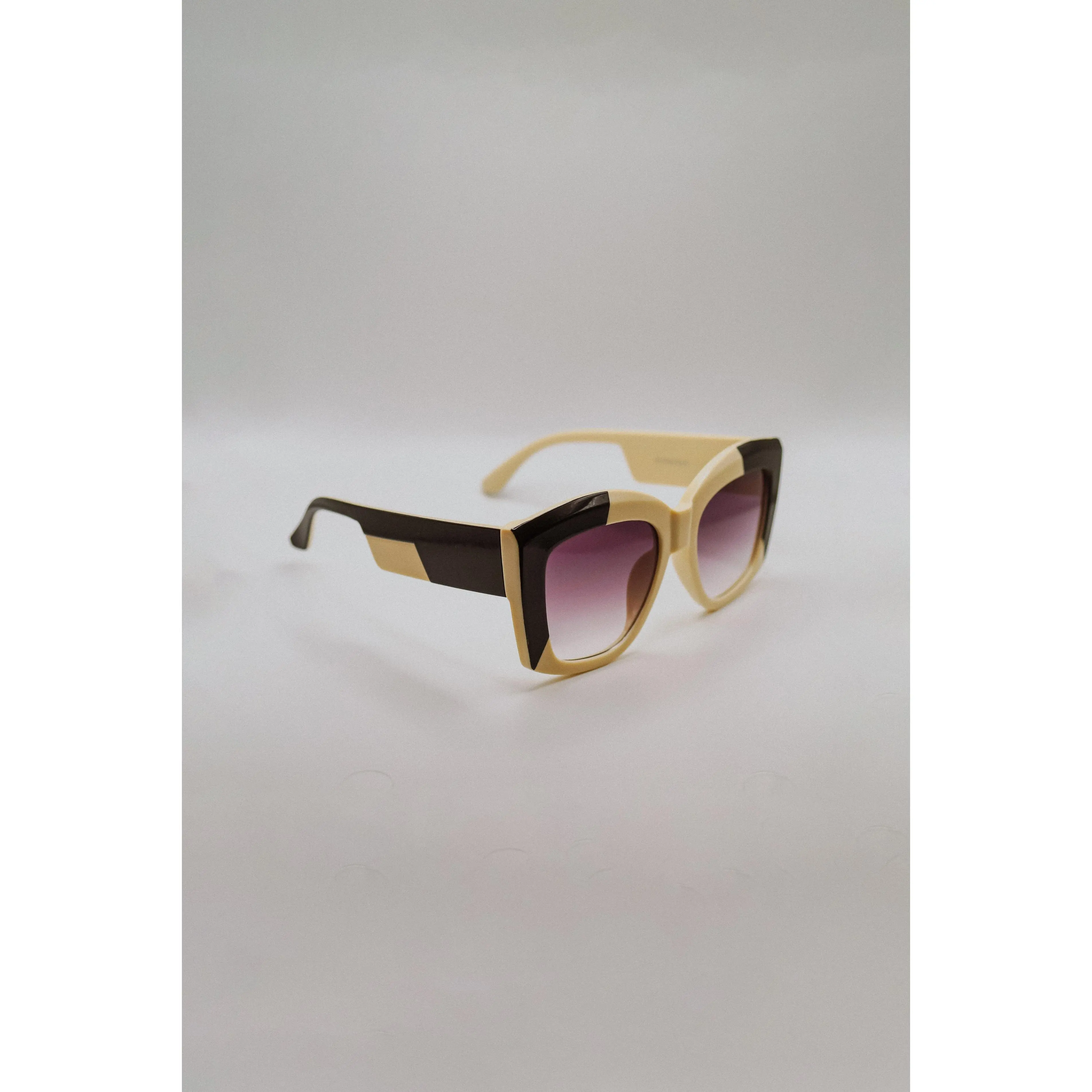 Oversized Black & White Sunglasses