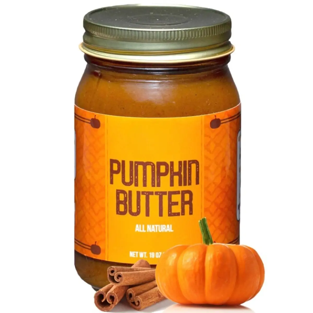 Pumpkin Butter - Spiced Fruit Butter Spread - 19 Oz | Handcrafted Small Batch - No Preservatives - Cozy Fall Flavor for Pancakes, Muffins, Cheesecake & Baking