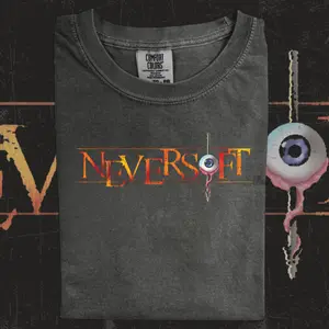 2000S 'Neversoft' Black Promo Comfort Color Shirt, Gamer Tee, Vintage Video Game Shirt, Retro Gamer Apparel, Gift for Men, Gift for Women, Crewneck T-shirt, Trending T-shirt
