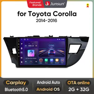 Junsun [2+32GB] Car Radio Stereo for Toyota Corolla 2014 2015 2016 Android 13 10 inch HD touchscreen multimedia video player DSP Wireless Carplay Auto GPS navigation