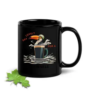 Guinness 11oz and 15oz Black and White Mug