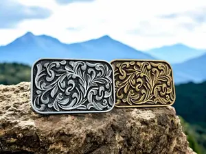 Western Floral Belt Buckle Cowboy Buckle Rodeo Floral Style Belt Buckle for Western Belt Country Men's and Woman's Belts 1 1/2" Fits, Western Style Beautiful, Gift for him, Gift for Dad