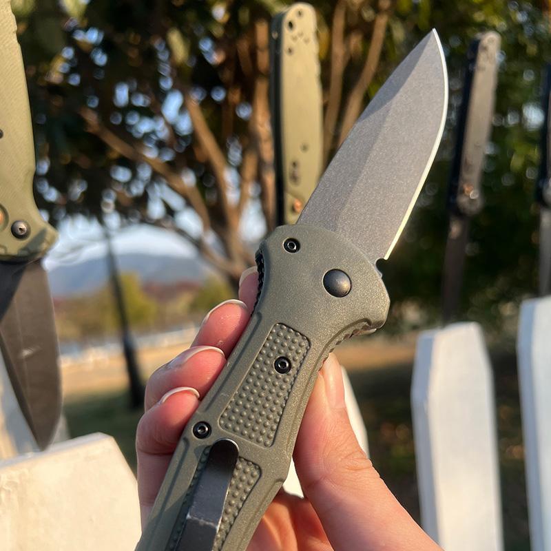 9070 Outdoor & Survival Tactical Tool: D2 Steel Blade Pocket Knife with Non-Slip Fiberglass Handle - A Sharp, Multi-Functional EDC Folding Knife