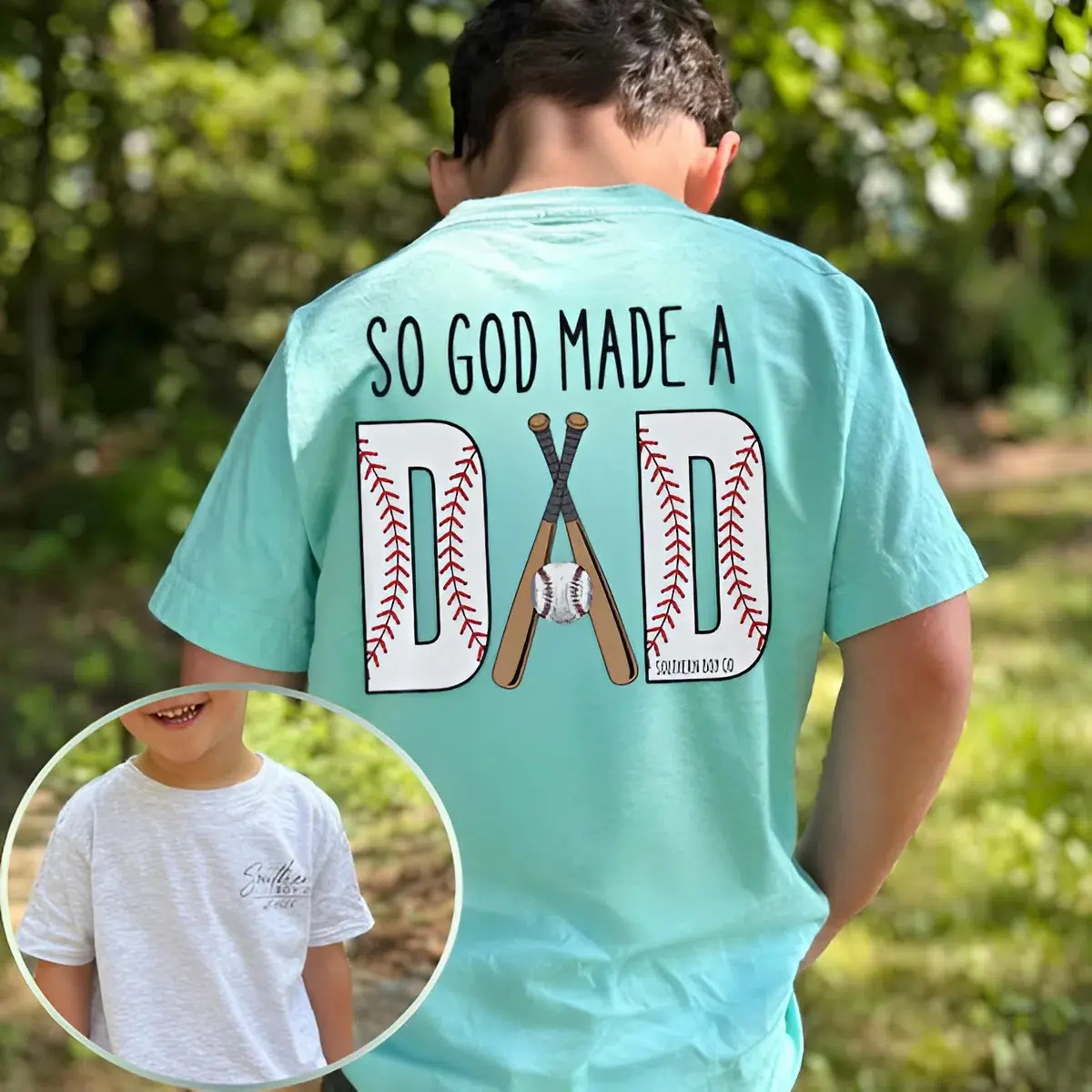 Youth and Adult Baseball So God Made a Dad Men's T-Shirt, baseball jesus shirt, game day outfit, Baseball Lover Shirt, toddler clothes, Youth clothing, Family shirt, birthday gift, vacation outfit, summer outfit