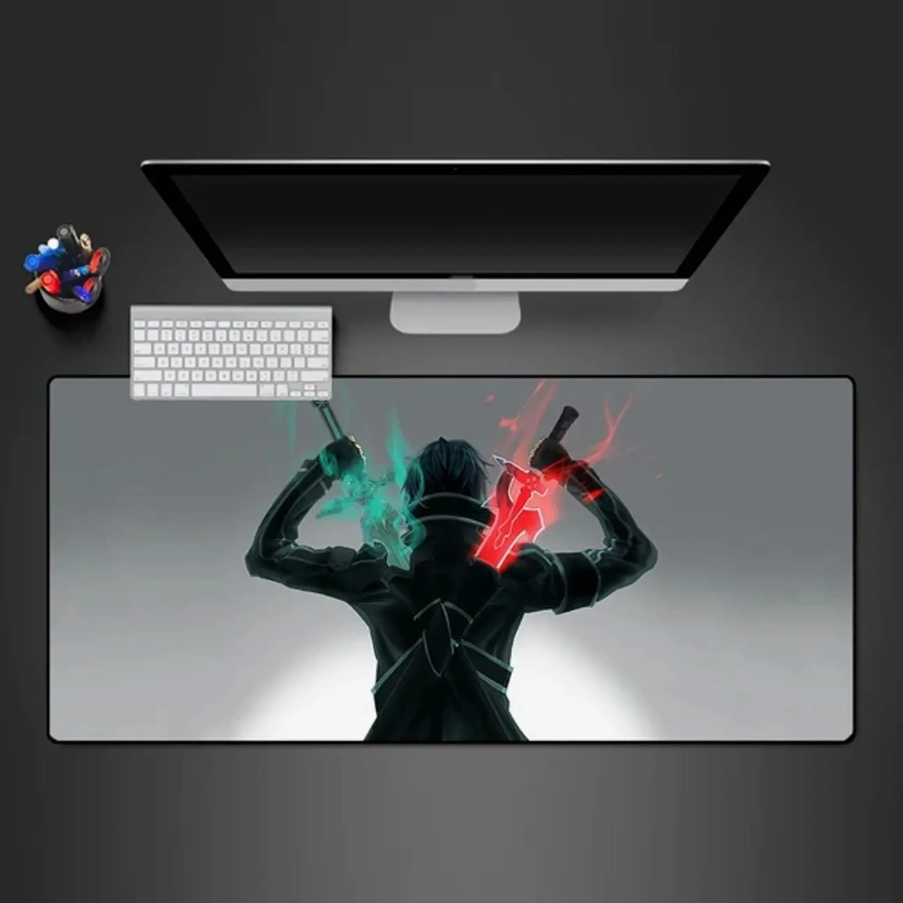 Sword Art Design Gaming Mouse Pad, Computer Desk Mat