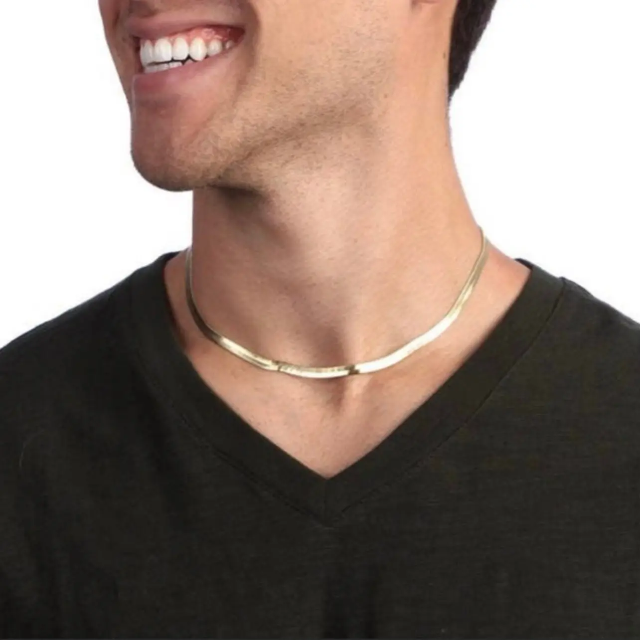 14k gold plated herringbone necklace 14k gold plated herringbone necklace