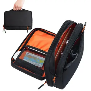 Electronics Organizer Travel Case, 1pc Water Resistant Cable Organizer Bag, Electronic Organizer Accessory Tech Pouch, Storage Bag for Phone, Durable Pouch