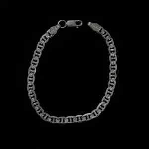 925 Silver Mariner Link Bracelet 5mm 7.5” Long