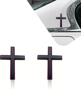 Two PcsCar Exterior Decorative Sticker Universal Cross Design for Motorcycle & SUV Car Decorations Decal Sticker for Cars Car Decals Easy Application Stylish Cross Aesthetic Enhancer