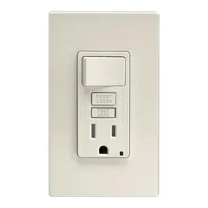 Leviton SmartlockPro 15 amps 125 V Light Almond Outlet/Wallplate 5-15R 1 pk