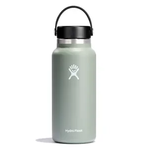 Hydro Flask 32oz Wide Mouth Bottle - Agave: Vacuum-Insulated, BPA-Free, Leakproof Hydro Flask 32oz Wide Mouth Bottle - Agave: Vacuum-Insulated, BPA-Free, Leakproof
