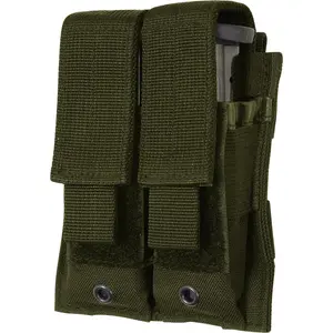 OLIVE- Tactical MOLLE Double 9MM Pistol Mag Pouch