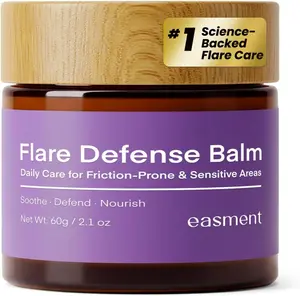 Easment Hidradenitis Suppurativa Flare Defense Balm: 2oz Advanced Science-Backed Salve for HS, Boils, Cysts & Folliculitis – with Microsilver BG, Zinc Oxide & Botanical Blend – Non-Greasy Jar