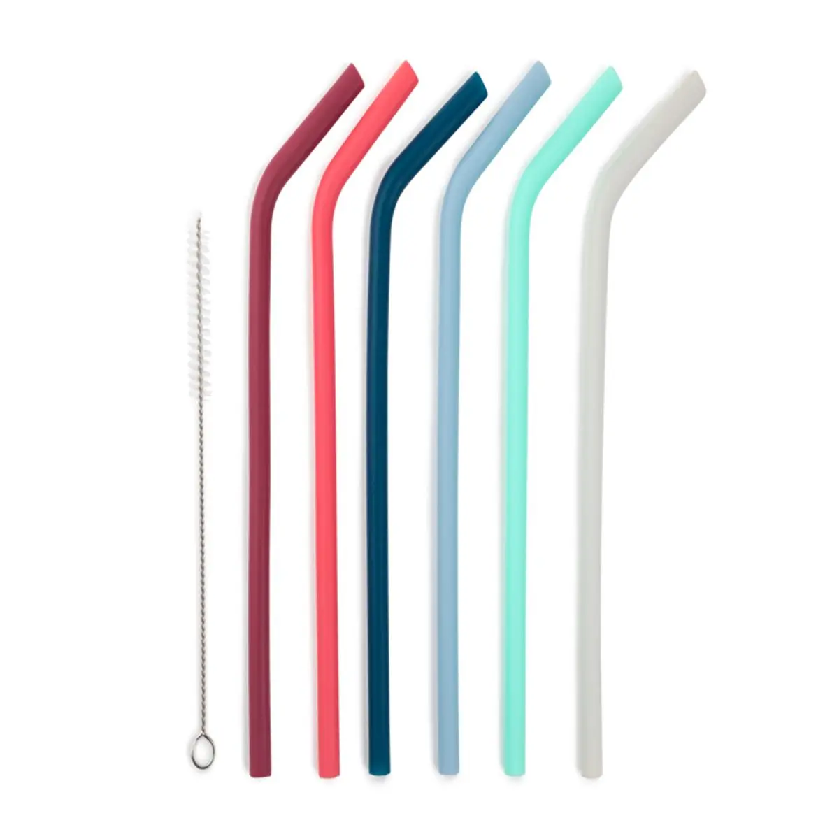 212 MAIN Reusable BPA-Free Tumbler Straw, Lightweight Silicone Straw, Assorted Colors