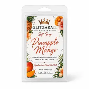 Pineapple Mango | Signature Luxe Blend Wax Melt | Juicy Pineapple, Tropical Fruit & Sweet Musk | 5 oz Clamshell | Glitzarati Atelier™
