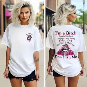 Generation Skull T Shirt Don't Try Me I'm The Btch Gen X Baby Boomers Millennial Fafo Shirt Raised On Hose Water And Neglect Two Sided, Unisex Short Sleeve Tee, Graphic Round Neck Tee