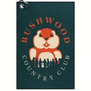 Funny Golf Towel for Bag - Super Absorbent Microfiber, Quick-Dry, Waffle Texture & Unique Design Prints to Stand Out on Golf Course | Bushwood