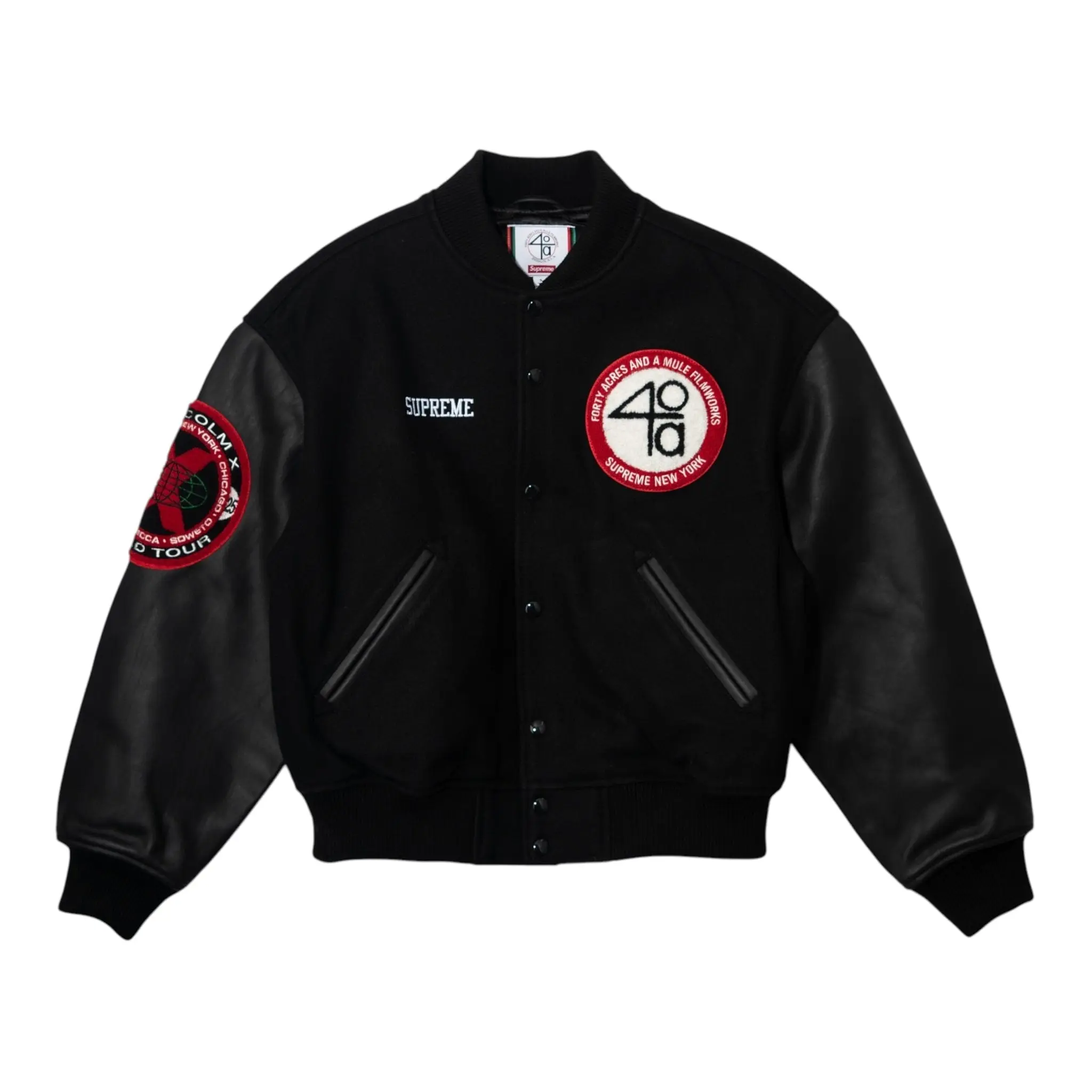 Supreme 40 Acres Malcolm X Varsity Jacket, Menswear Tops & Coats