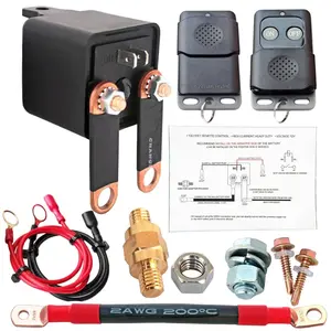 3/8 Side Post Remote Battery Disconnect Switch 12V Battery Kill Switch For Car,Truck,UTV,ATV,Marine Anti Theft Battery Cut/Shut Off Switch, 200/1000 AMP Heavy Duty, On/Off