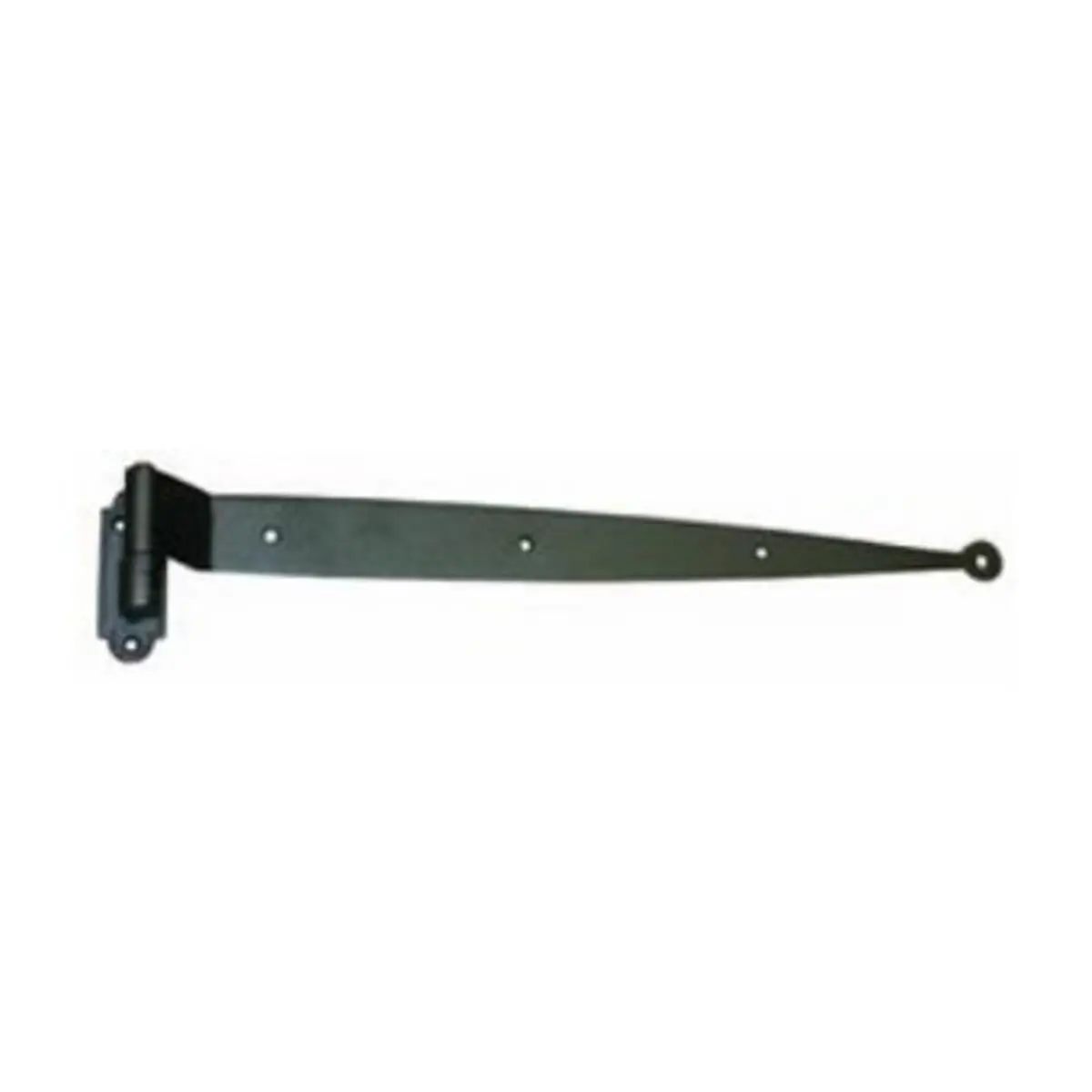 212 MAIN John Wright 88-626 Cast Iron Offset Hinge, 1.5 in. Size, 1-3/8" Offset, 19 in. Long, Powder Coated, Element-Protective Sailing Water Sports Hardware with Steel Strap Design