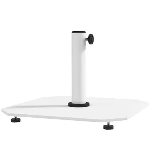 41 Lb Umbrella Base Holder With 4 Corner Leveling Pads For Sloped Backyard Or Poolside No Fill Needed Assembly Required