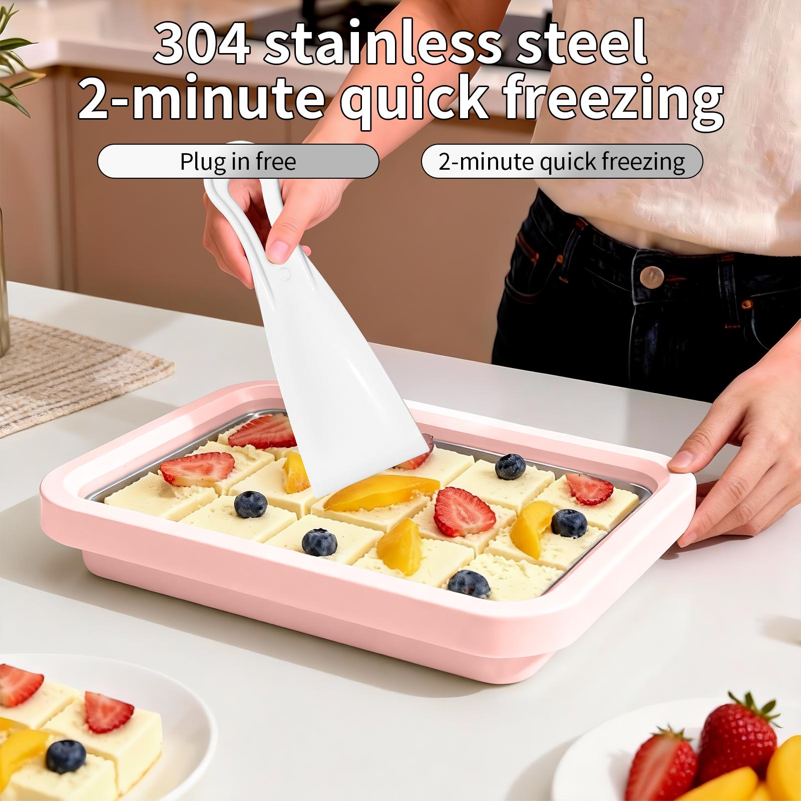 nstant Cream Maker, Rolled Cream Maker, Frozen Yoghurt Plate Instant Gelato Pan/Roll, Homemade DIY for Fun Parent-Child Activities Families White ice nstant Cream Maker, Rolled Cream Maker, Frozen Yoghurt Plate Instant Gelato Pan/Roll, Homemade DIY for Fun Parent-Child Activities Families White ice