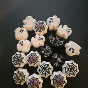 Clicky Halloween keychains of bats ghosts and spiders