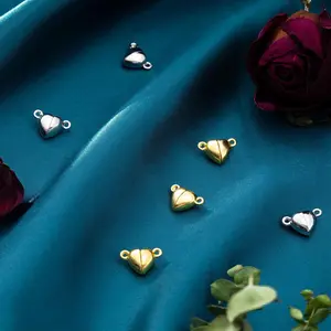 48 Pieces Peach Heart Magnet Buckle Closures Magnetic Breakaway Converter for Bracelet Necklace Fashion Accessories heart design jewelry set