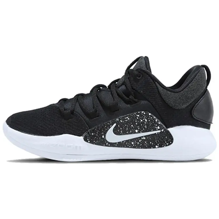Nike Hyperdunk X Low HD2018 Lace-Up Low-Top Unisex White Basketball Shoes with Black Accents, Style AR0465-003