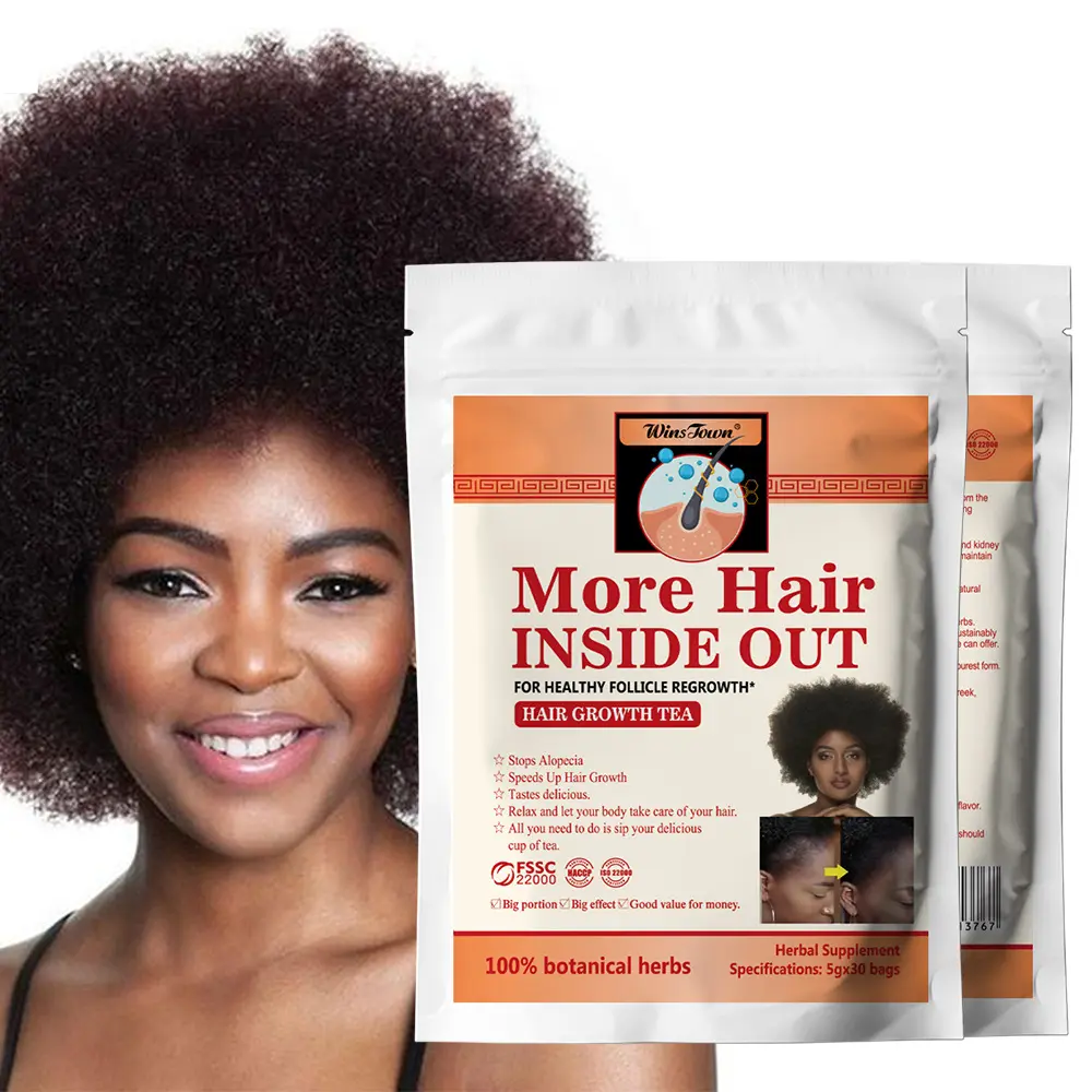 Wins Town Hair Growth Tea - Hair Boost Supplement, Anti-Loss Haircare, 100% Botanical Herbs Natural Supplements, Chinese Herbal Formula for Healthy Follicle Regrowth & Beauty From Within
