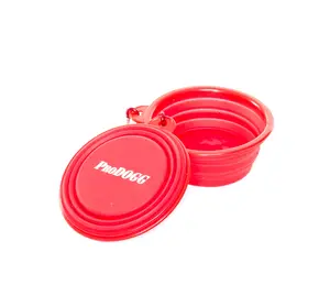 PRODOGG™ RED COLLAPSIBLE LIGHTWEIGHT DOG WATER BOWL 195201