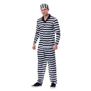 Men's Deluxe Button Down Jailbird Costume