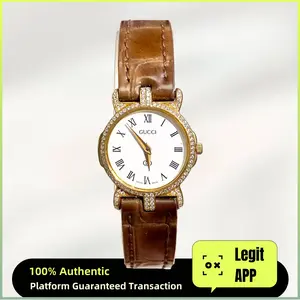 Gucci Vintage 23mm Gold-Tone - Custom Diamond Bezel & Lugs 11907584