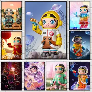 Mart MEGA SPACE MOLLY Poster Sticky Waterproof Wall Art High Quality Print Aesthetic Home Living Bedroom Decor Trendy Room Decoration Easy-To-Apply Gift Durable Multiple Sizes, High Definition, Easy to Apply & Clean