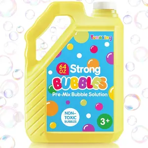 64 OZ Bubble Solution Refill Pre-Mix: Non-Toxic for Kids Refills for Bubble Machine, Wands, Blowers, No Mixing Needed Leak-Bottle Solution for Toys Parties Events Easter
