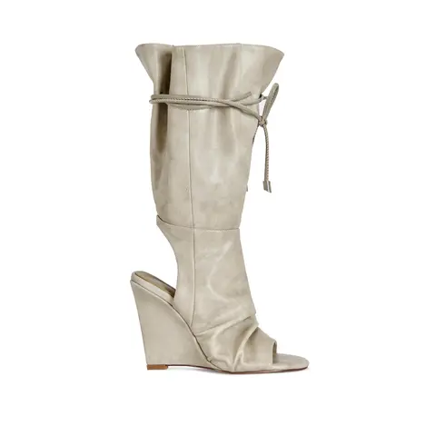 VAILEN-GREY SLOUCH WEDGE SANDAL BOOTIE