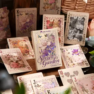 Secret Garden Series Vintage Floral Theme Cardstock Paper, Scrapbook Materials, 55 Sheets Per Box, Handmade Journal Party Supplies, Retro Style Decorations