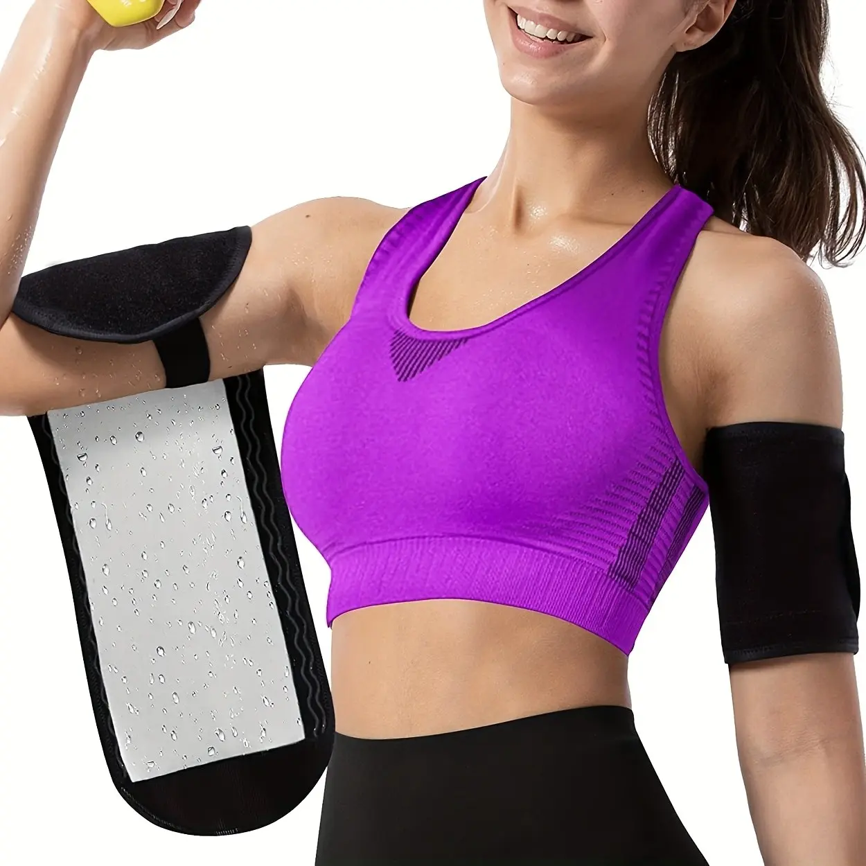 2-Pack Sweat Arm Sleeves, Arm Shaping Sleeve Guards, Workout Fitness Yoga Sauna Sweat Arm Bands, Exercise Arm Support Gear, Upper Arm Sleeve, Sports Sleeve, Arm Sleeves Cover