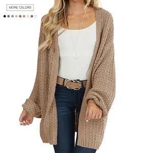 Danedvi Womens Long Sleeve Open Front Sweaters Plus Size Casual Kimono Lightweight Soft Knit Cardigan Outerwear