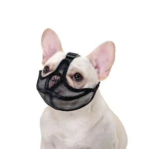 French Bulldog Dog Muzzle Anti Biting Breathable Mesh Mask for Pug Pet Supplies Stop Chewing