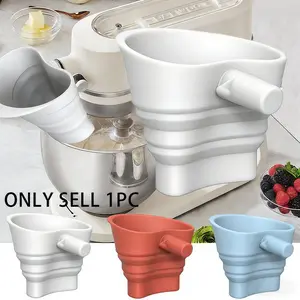 Kitchenaid Flour Funnel for Stand Mixer, Food Grade Silicone Foldable Funnel, Large Capacity Accessories, Dishwasher Safe