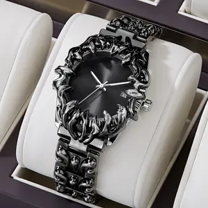 Void Watch Alien Y2K Alabaster Style Analog-Digital Fashionable Timepiece with Band Adjuster 18mm Width 27cm Length Opium Venom Core Casual Trendy Wristwatch