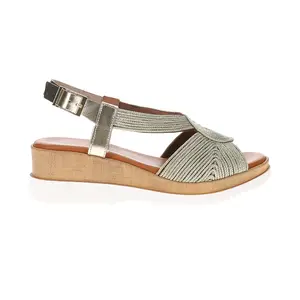 Sesto Meucci Womens Rafe Metallic Slingback  Casual Sandals Casual Mid Heel 2-3" - Gold